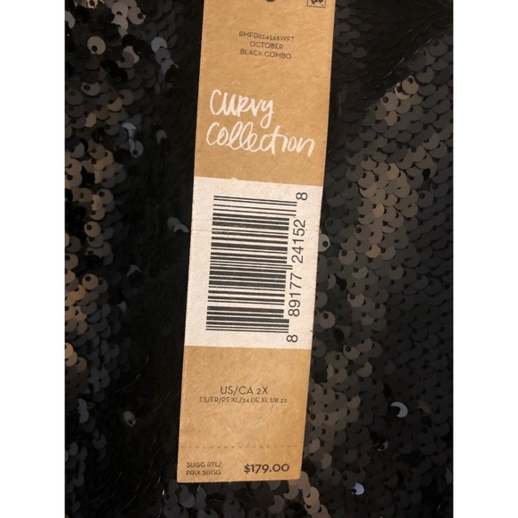 Rachel Roy Plus Sz 2X Sequin Formal Dress - Picture 6 of 8